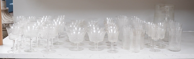 A collection of Edwardian Pall Mall Lady Hamilton pattern table glass